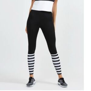 Kule X Bandier The Retton Athletic High Rise Legging Black/White Sz S